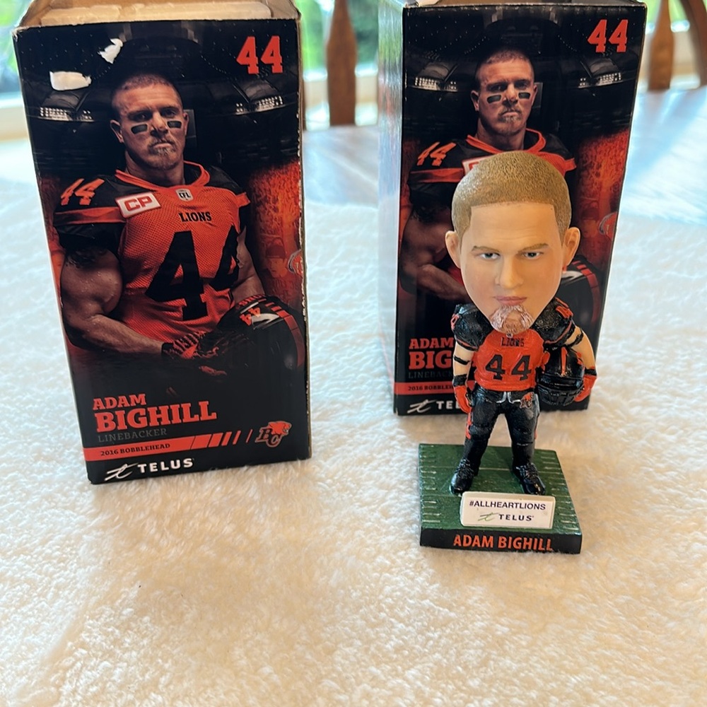 2 new in box. BC Lions bobble heads